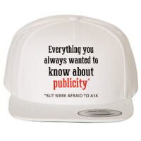 Everything You Always Wanted To Know About Publicity Wool Snapback Cap