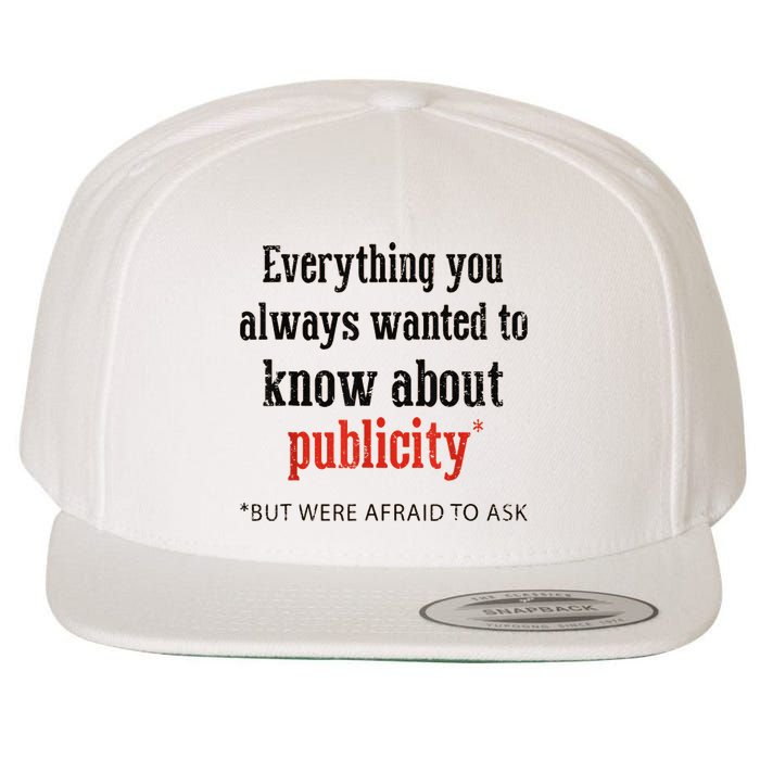 Everything You Always Wanted To Know About Publicity Wool Snapback Cap