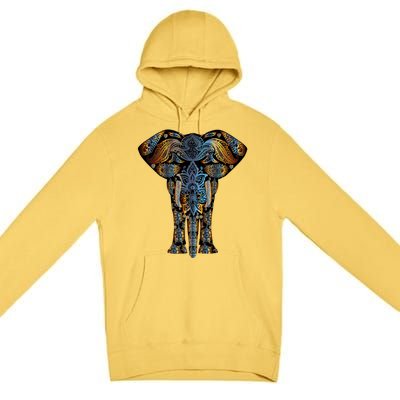 Elephant Yoga Animal Print Art Tee Cool Gift Premium Pullover Hoodie