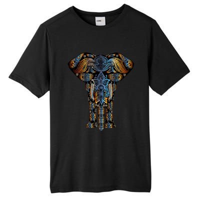 Elephant Yoga Animal Print Art Tee Cool Gift Tall Fusion ChromaSoft Performance T-Shirt