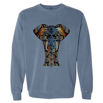 Elephant Yoga Animal Print Art Tee Cool Gift Garment-Dyed Sweatshirt