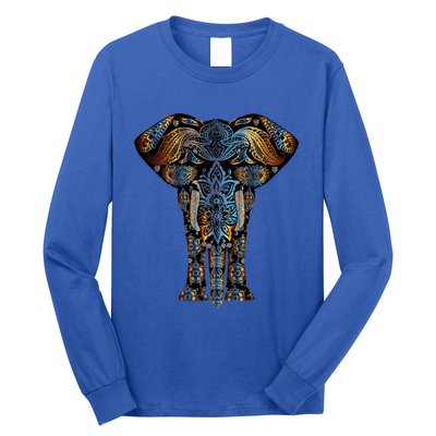 Elephant Yoga Animal Print Art Tee Cool Gift Long Sleeve Shirt