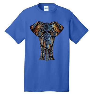 Elephant Yoga Animal Print Art Tee Cool Gift Tall T-Shirt