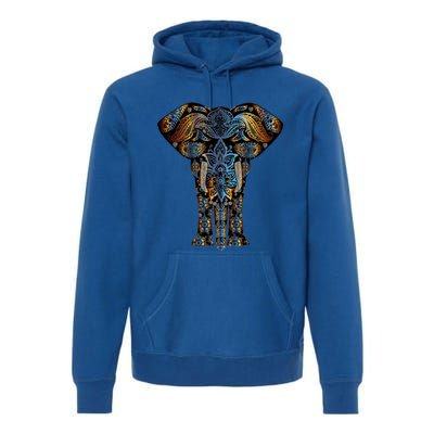 Elephant Yoga Animal Print Art Tee Cool Gift Premium Hoodie