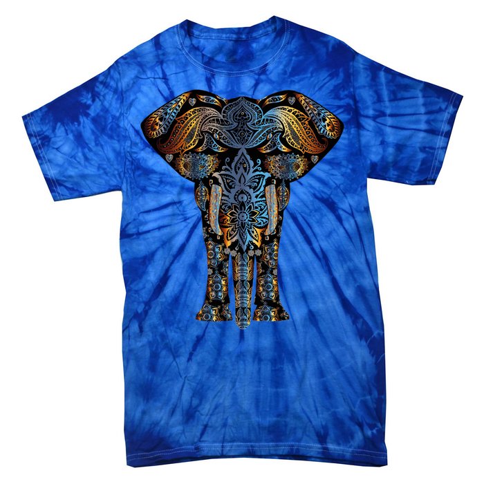 Elephant Yoga Animal Print Art Tee Cool Gift Tie-Dye T-Shirt