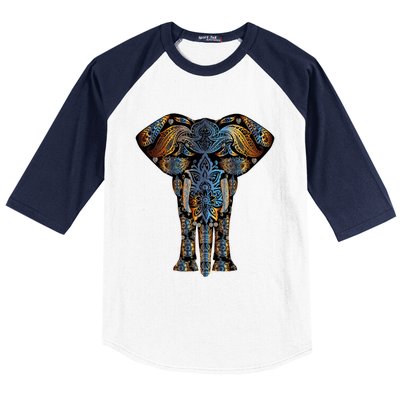 Elephant Yoga Animal Print Art Tee Cool Gift Baseball Sleeve Shirt