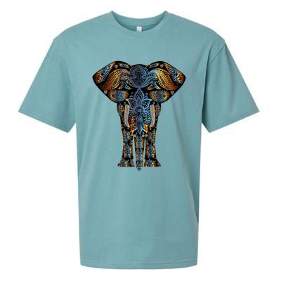 Elephant Yoga Animal Print Art Tee Cool Gift Sueded Cloud Jersey T-Shirt