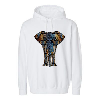 Elephant Yoga Animal Print Art Tee Cool Gift Garment-Dyed Fleece Hoodie