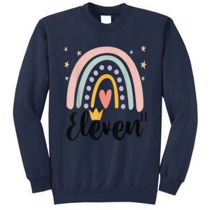 Eleven Year Birthday Rainbow Party Family 11 Year Old Sweatshirt