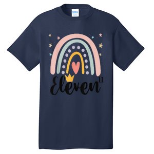 Eleven Year Birthday Rainbow Party Family 11 Year Old Tall T-Shirt