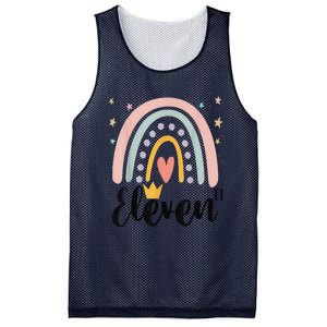 Eleven Year Birthday Rainbow Party Family 11 Year Old Mesh Reversible Basketball Jersey Tank