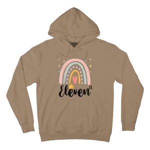 Eleven Year Birthday Rainbow Party Family 11 Year Old Hoodie