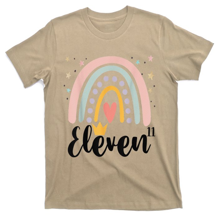 Eleven Year Birthday Rainbow Party Family 11 Year Old T-Shirt