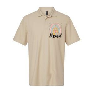 Eleven Year Birthday Rainbow Party Family 11 Year Old Softstyle Adult Sport Polo