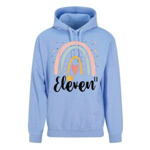 Eleven Year Birthday Rainbow Party Family 11 Year Old Unisex Surf Hoodie