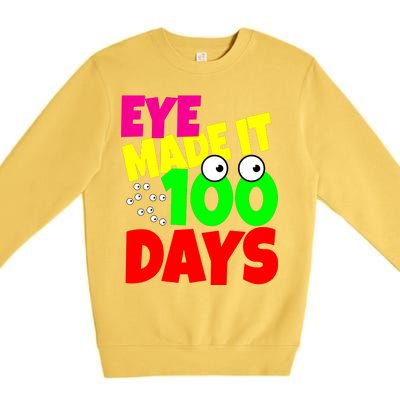 Eye Made It 100 Days Of school Premium Crewneck Sweatshirt