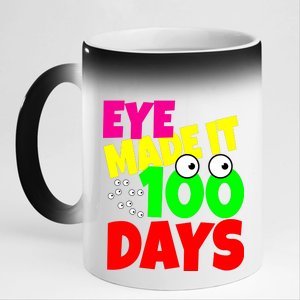 Eye Made It 100 Days Of school 11oz Black Color Changing Mug