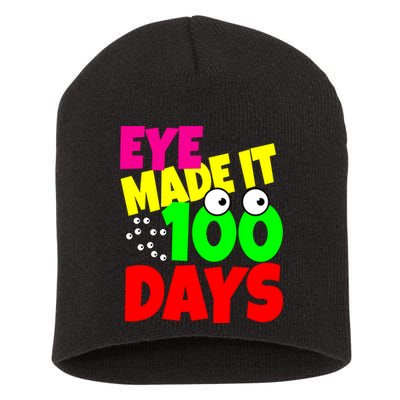 Eye Made It 100 Days Of school Short Acrylic Beanie