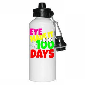 Eye Made It 100 Days Of school Aluminum Water Bottle