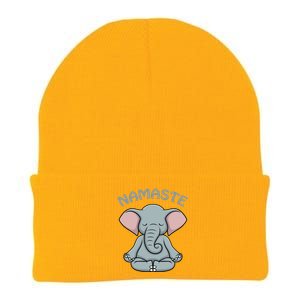 Elephant Yoga Funny Gift Funny Elephant Namaste Hatha Yoga Gift Knit Cap Winter Beanie