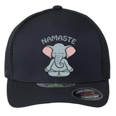 Elephant Yoga Funny Gift Funny Elephant Namaste Hatha Yoga Gift Flexfit Unipanel Trucker Cap