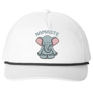 Elephant Yoga Funny Gift Funny Elephant Namaste Hatha Yoga Gift Snapback Five-Panel Rope Hat