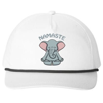 Elephant Yoga Funny Gift Funny Elephant Namaste Hatha Yoga Gift Snapback Five-Panel Rope Hat