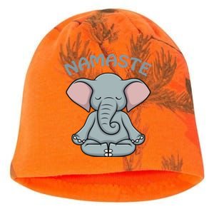 Elephant Yoga Funny Gift Funny Elephant Namaste Hatha Yoga Gift Kati - Camo Knit Beanie