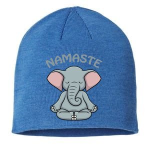 Elephant Yoga Funny Gift Funny Elephant Namaste Hatha Yoga Gift Sustainable Beanie