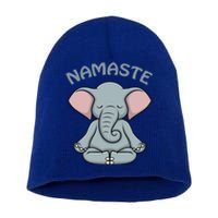 Elephant Yoga Funny Gift Funny Elephant Namaste Hatha Yoga Gift Short Acrylic Beanie