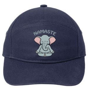 Elephant Yoga Funny Gift Funny Elephant Namaste Hatha Yoga Gift 7-Panel Snapback Hat