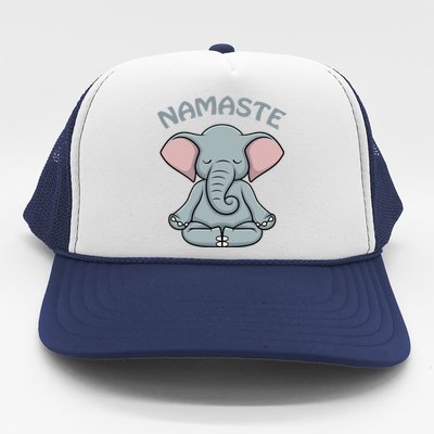 Elephant Yoga Funny Gift Funny Elephant Namaste Hatha Yoga Gift Trucker Hat