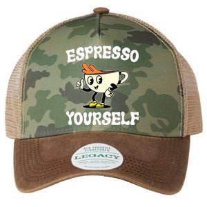 Espresso Yourself Funny Coffee Lover Legacy Tie Dye Trucker Hat