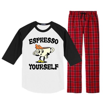 Espresso Yourself Funny Coffee Lover Raglan Sleeve Pajama Set