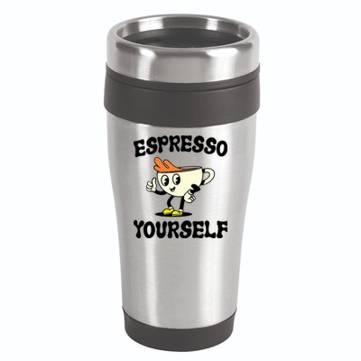 Espresso Yourself Funny Coffee Lover 16oz Travel Tumbler
