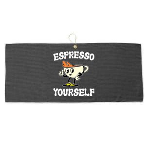 Espresso Yourself Funny Coffee Lover Large Microfiber Waffle Golf Towel