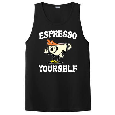 Espresso Yourself Funny Coffee Lover PosiCharge Competitor Tank