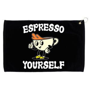 Espresso Yourself Funny Coffee Lover Grommeted Golf Towel