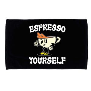 Espresso Yourself Funny Coffee Lover Microfiber Hand Towel