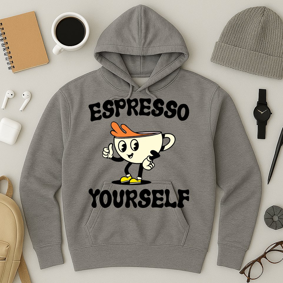 Espresso Yourself Funny Coffee Lover Hoodie
