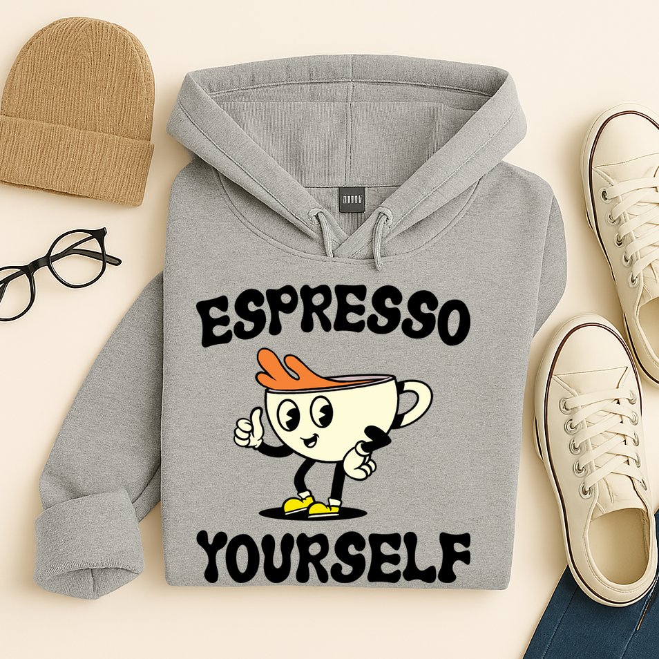 Espresso Yourself Funny Coffee Lover Hoodie