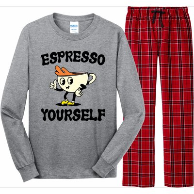 Espresso Yourself Funny Coffee Lover Long Sleeve Pajama Set