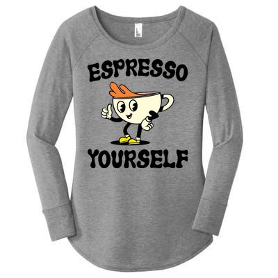 Espresso Yourself Funny Coffee Lover Women's Perfect Tri Tunic Long Sleeve Shirt