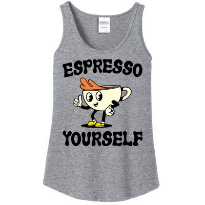 Espresso Yourself Funny Coffee Lover Ladies Essential Tank