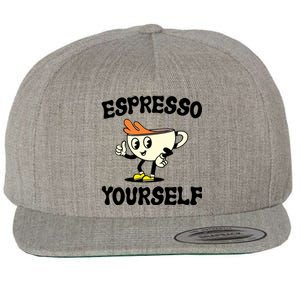 Espresso Yourself Funny Coffee Lover Wool Snapback Cap