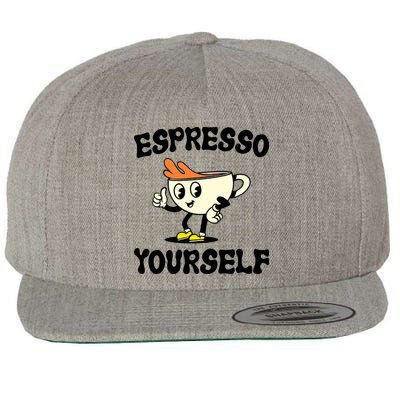 Espresso Yourself Funny Coffee Lover Wool Snapback Cap