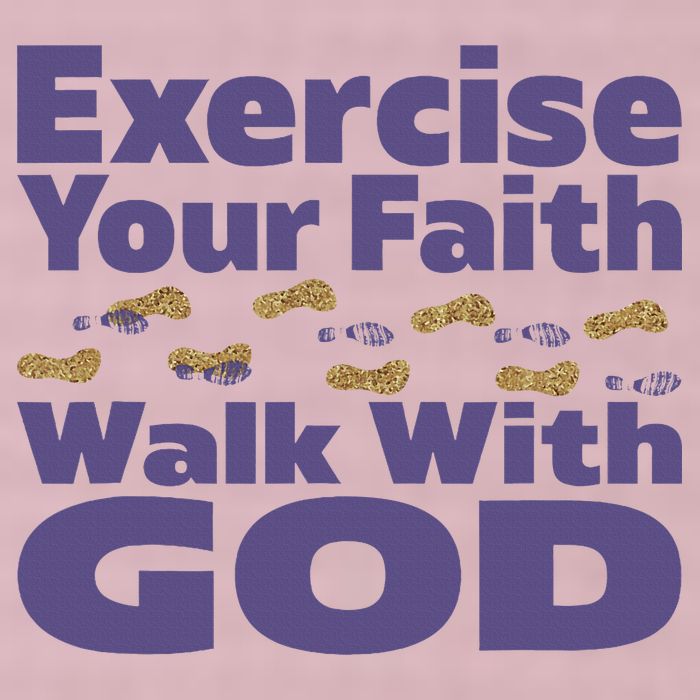 Exercise Your Faith Walk With God Christian 25L Jumbo Tote