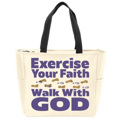 Exercise Your Faith Walk With God Christian Zip Tote Bag