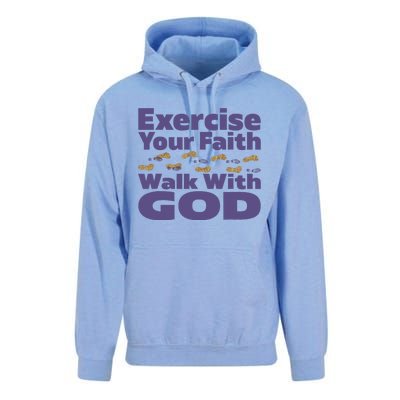 Exercise Your Faith Walk With God Christian Unisex Surf Hoodie