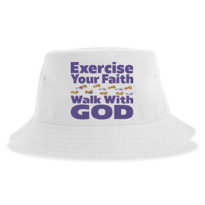 Exercise Your Faith Walk With God Christian Sustainable Bucket Hat